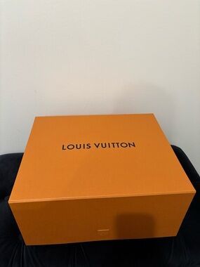 Louis Vuitton Orange Gift Box with Black Logo
